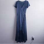 Baltic Born  Krystal Satin Wrap Gown Short Sleeve New Without Tags Photo 2