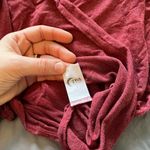 Zyia  Red / Burgundy / Maroon Swirl Low Tie Back Athletic Workout Tank in Small Photo 9