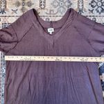 BKE  V-Neck Tunic Brown Slit Hem Long Sleeve Shirt Women’s Size XL Photo 9