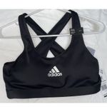 Adidas NWT  Bra Training Medium Support Women's Aeroready Large A-C Black NEW Photo 0