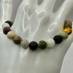 Buddha bead natural stones stretchy bracelet Photo 7