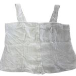 Joie  Tank Top Womens XL White Button Front Textured Gauze Sleeveless 100% Cotton Photo 0