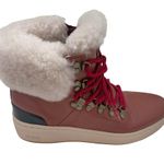 Mark Nason Brown Leather Red Lace Photo 1