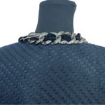 Boston Proper Vintage  Chain Detailing 3/4 sleeves Size 4 Black elegant Photo 5