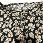 Old Navy Green and White  Long Sleeve Dress with Ruffles and a Floral Design Photo 3