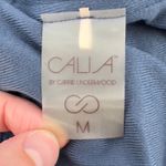 CALIA Women M Full Zip Cropped Vest Hoodie Blue Denim Faux Fur Pockets Athletic Size M Photo 4