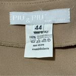 Piu & Piu Women’s Size 44 M Camel Tan Front Slit Straight Knee Length Skirt Size M Photo 5