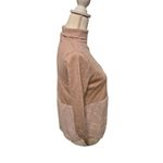 COS Women's Sweater Wool Silk Blend Blush Pink Tunic Top Mock Neck 3/4 Sleeve Photo 3