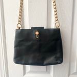 Tory Burch  Lily Black Leather Slim Multi Pocket Gold Chainlink Crossbody Handbag Photo 1