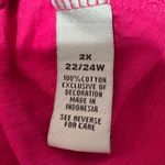 Catherines Women 2X Pink Short Sleeve Crochet Detail Top Lounge Casual Travel Photo 4