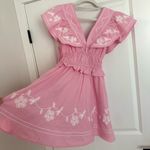 Coco Lily NWOT CocoLilly’s Pink Embroidered V-Neck Mini Dress size Small Photo 3