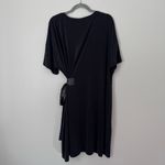 Anthropologie Dolan  Faux Leather Side Belted Cupro Mini T-Shirt Dress Black 1X Photo 5