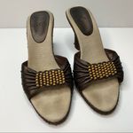 Cole Haan Slip On Beaded Wedge Sandals Size 8 Photo 0