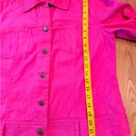 J. Jill Vibrant Pink Jean Jacket Size M Photo 2
