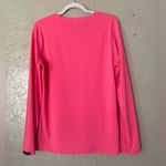 Adidas Shirt Womens XL Fitted Pink Long Sleeve V Neck Athleisure Photo 7