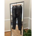 Kensie Jeans Black Washed Denim Cropped Jeans with Velvet Lace Hem Sz 2/26 Photo 2
