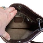 Brighton brown leather basket weave bucket purse shoulder bag Photo 11