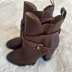 Coach Saddle Brown Jackson Bootie Boots Pull On Cognac Brown Size-8 Photo 0