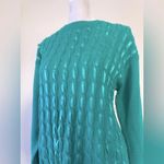 Vintage ‘90s Blair Boutique Teal Woven Ribbon Relaxed Fit Sweater Green Photo 4