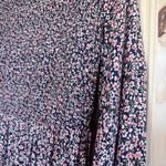 Old Navy  Long Sleeve Navy & Pink Floral Maxi Dress Photo 7