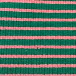 ZARA  Asymmetric Bodycon MIDI Cotton Dress Green Pink striped Sz L Photo 8