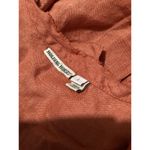 Holding Horses  100% Linen Terra Cotta Red Tie Sleeve Tunic Pullover Blouse Photo 4