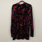 Coldwater Creek  Floral Velvet Button Down Tunic Shirt Size Large Photo 6