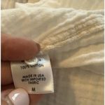 Xirena Scout Shirt MED White Navy Stitches Gauze Beachy Oversized Boho Festival Photo 7