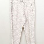 Athleta | Cabo 100% Linen Jogger Pants Camo Camouflage Tan Gray White | Size 12 Photo 4