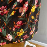 SheIn Floral Print Midi‎ Dress Black Sleeveless Smocked Waist Casual Summer Photo 5