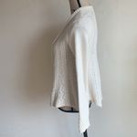 Anthropologie  Rosie Neira Nansen Pointelle Knit Cream Cardigan Sz XS Photo 7