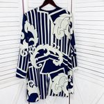 Siasia Vintage Patterned Kimono Cardigan Topper Jacket Blue‎ White Large Blue Photo 8