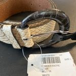 Chico's  Womens Large Powder Exotic Leather Belt Animal Print Western‎ Office NEW Photo 1