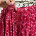 VTG 80s 90s prairie Gunne red calico floral eyelet lace tiered skirt 25" WAIST Size XS Photo 4