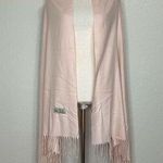 Osiya 100% Cashmere Pink Fringe Wrap Scarf Photo 0