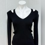 EXPRESS  Black Ribbed Knit Sweater Photo 0