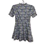 Allegra K Allegra Ruffle floral Chiffon Tie Neck Puff Short Sleeve women's smoke dress M Photo 11