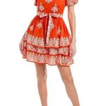 NWT Boden Square Neck Red & White Embroidered Puff Sleeve Rara Dress 8 Photo 0