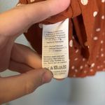 Madewell ‎ Women's Tiered-Sleeve Peplum Top in Inkspot Dot Burnt Clay Size 4 Photo 9