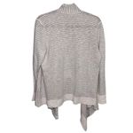 Eileen Fisher Linen, Cotton Slub White Stripe Cascading Cardigan L Photo 7