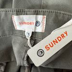 Sunday Revolve Le Soleil Pant Contrast Stripe Frayed Hem in Cactus Size 28 NWT Green Photo 6