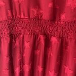 Torrid  womens T size 00 medium large 10 red stars midi chiffon dress cute casual Photo 6