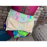 Jantzen Sassafras one piece swimsuit floral highcut dayglow green hot pink orange bright Photo 10