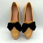 Kate Spade New York Light Pink Bow Leather Cosetta Pointed Toe Bow Loafers B36 Photo 1