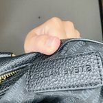 Steve Madden Women's Black Embossed Faux Leather Gold Accent Handbag Purse Photo 2