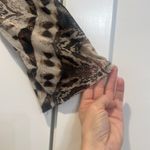 Alfani  snakeskin bedazzled mesh top with lining and bell sleeves size medium. Photo 2