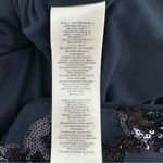 Adrianna Papell  Midnight Navy Floral Sequins Top size 2 Long Sleeves Evening NWT Photo 12
