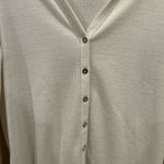 Olivia Sky  Women's Cream Button-Up Long Sleeve Top Photo 3