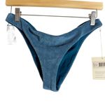 Mara Hoffman Kay Terry Slate Blue Low Rise Hipster Bikini Swimsuit Bottoms S Photo 4