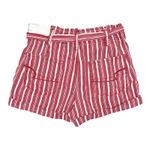 American Eagle NWT  Red & White Striped Paper Bag Waist Shorts Size 6 Photo 2